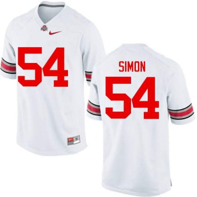 Men's Ohio State Buckeyes #54 John Simon White Nike NCAA College Football Jersey November TLP3644LU